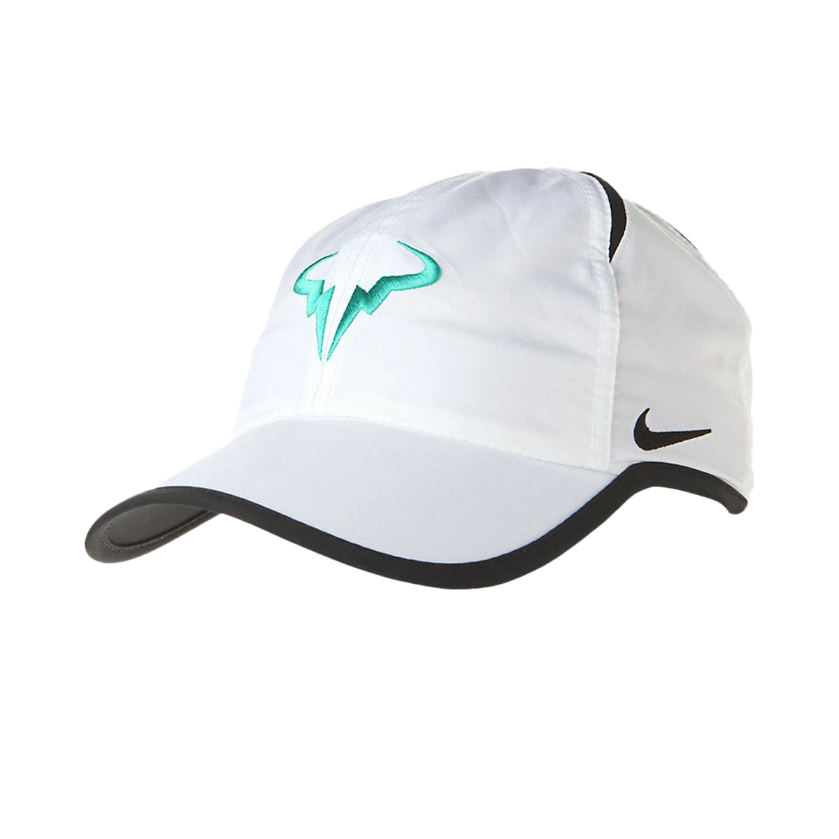 Nike Tournament Rafa Junior hat in White w/Black & Aqua? [532575-102] from the Spring 2013 tennis collection